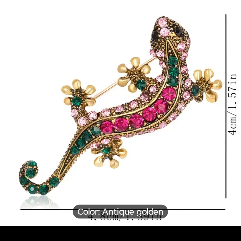 Retro Lizard Brooch - Picture 3 of 3